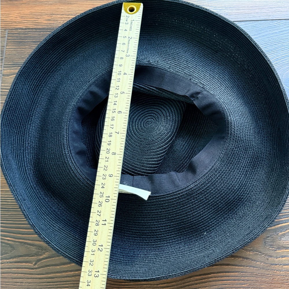 Elegant Black Wide-Brim Sun Hat with Subtle Bow Accent Great Hats by Karen Keith - Picture 8 of 9